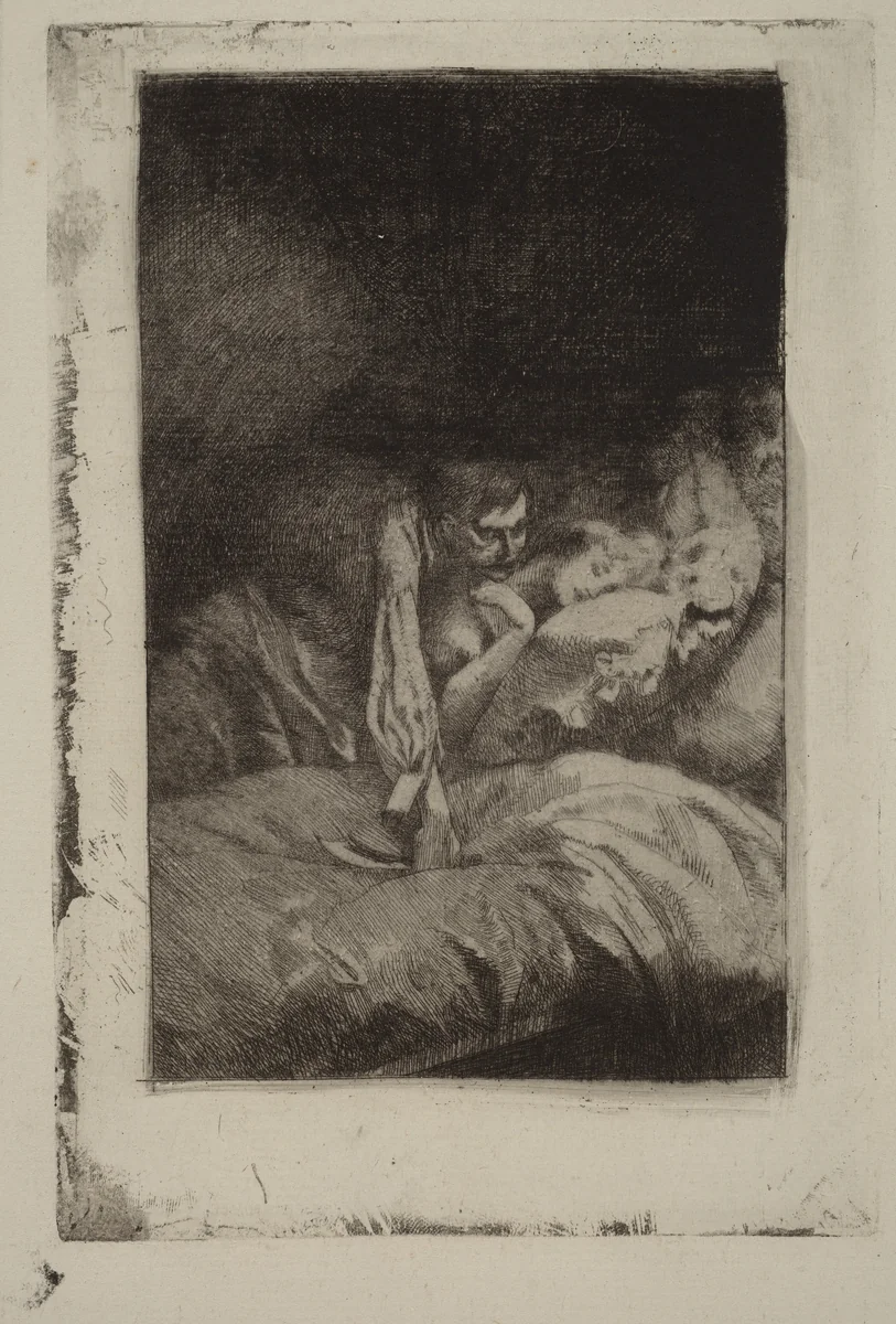 The Murder (Le Meurtre) by Albert Besnard, print, 1885