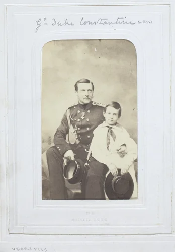 Grand Duke Constantine and Son by Verry Fils, photograph, 1860-1869