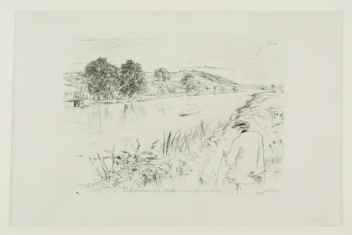 Sketching by James McNeill Whistler, print, 1861