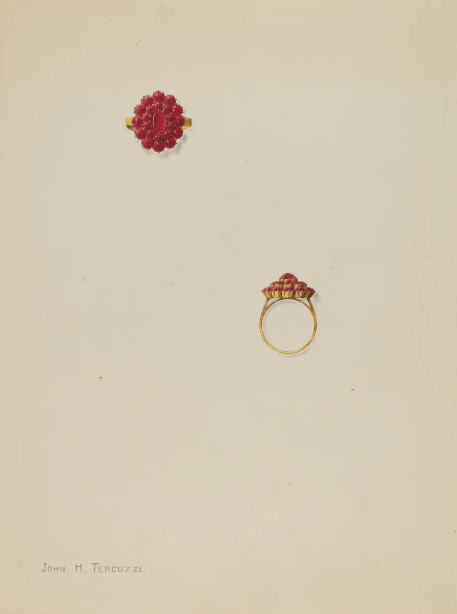 Ring by John H. Tercuzzi, index of american design, 1938