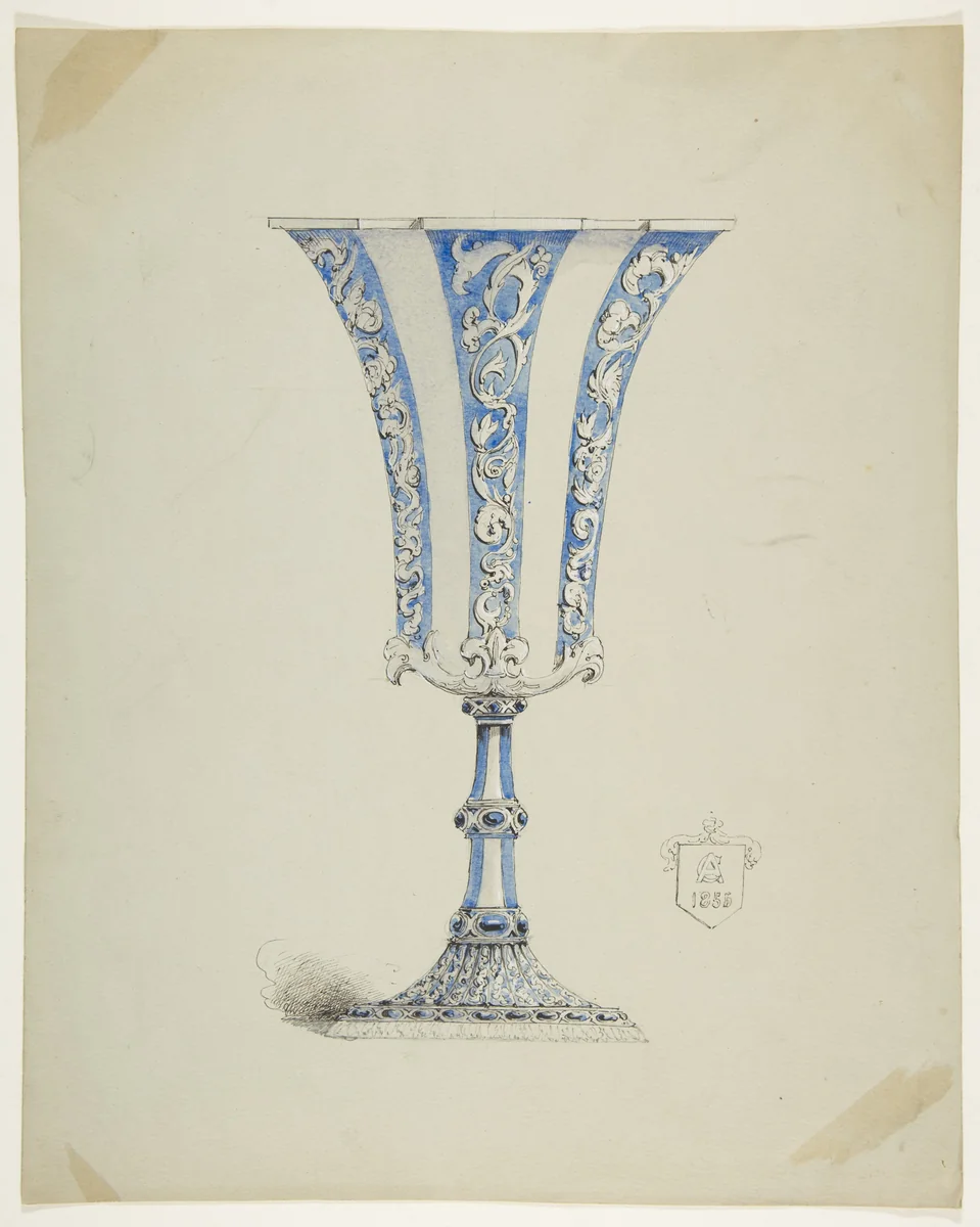 Design for a Chalice by anonymous, drawing, 1855