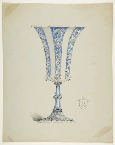 Design for a Chalice by anonymous, drawing, 1855