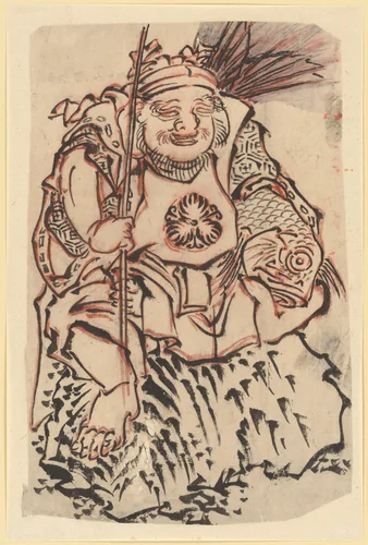 Ebisu (God of Luck, Protector of Merchants) by Katsushika Hokusai (葛飾 北斎), painting, 1700-1899