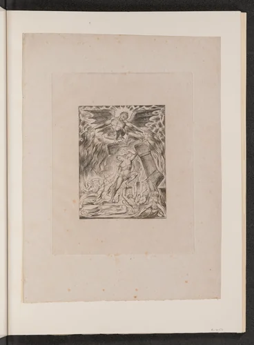 Job's Sons and Daughters Overwhelmed by Satan by William Blake, portfolio, 1825