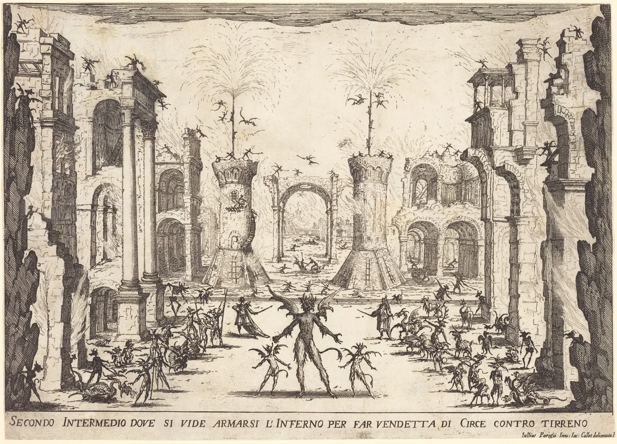 Second Intermezzo by Jacques Callot, print, 1617