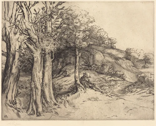 Solitude (Solitude (Paysage)) by Alphonse Legros, print, 1837-1911