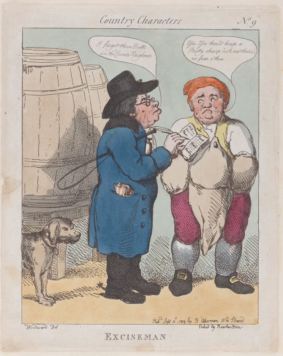 Exciseman by Thomas Rowlandson, print, 1799
