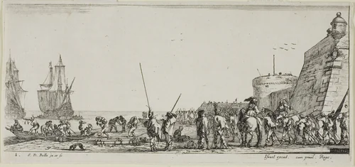 Plate One from Various Embarkments by Stefano della Bella, print, 1630-1664