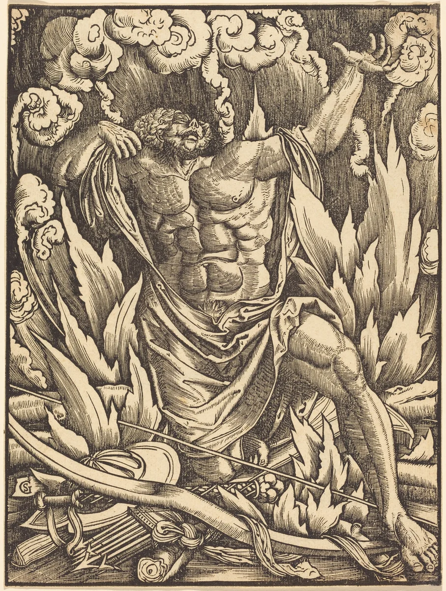 The Death of Hercules by Gabriel Salmon, print, 1523-1533