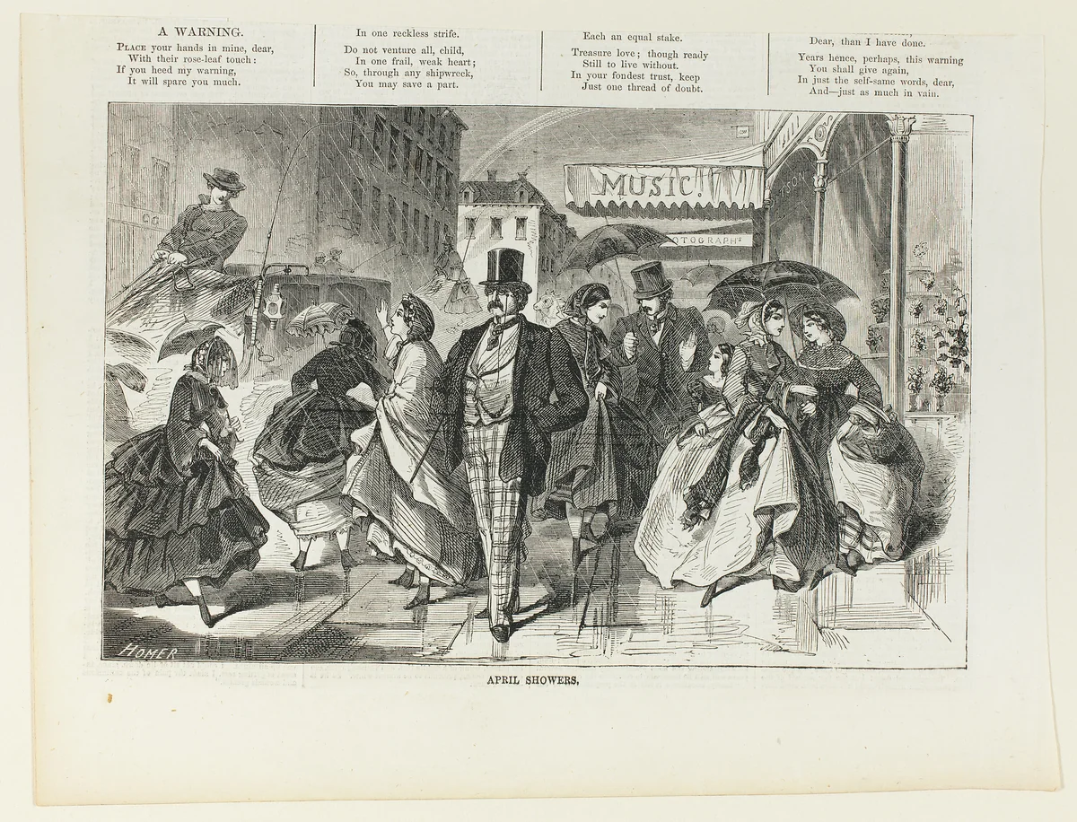 April Showers by Winslow Homer, print, 1856-1910