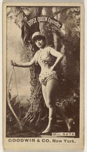 Mlle. Nata, from the Actors and Actresses series (N171) for Gypsy Queen Cigarettes by Goodwin & Company, photograph, 1886-1890