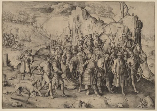 The Conversion of Saint Paul by Lucas van Leyden, print, 1509