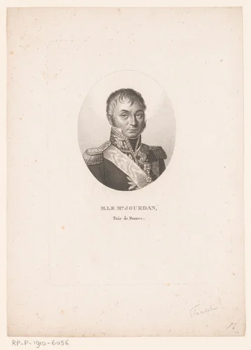 Portret van Jean-Baptiste Jourdan by Ambroise Tardieu, print, 1820-1821
