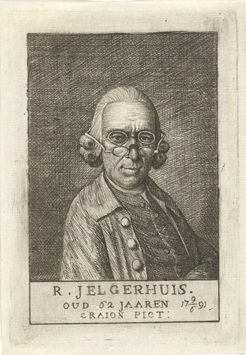 Zelfportret van Rienk Jelgerhuis by Rienk Jelgerhuis, print, 1791
