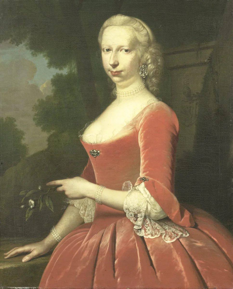 Portrait of a Woman by Frans van der Mijn, painting, 1748