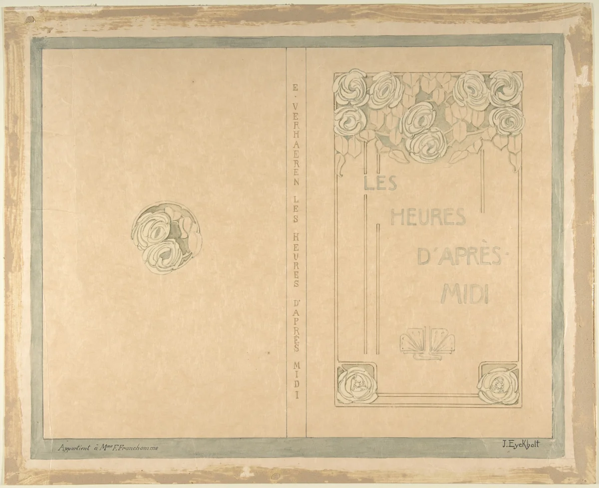 Design for "Les Heures d'Après Midi" by Emile Verhaeren by Julia Eyckholt, drawing, 1896-1910