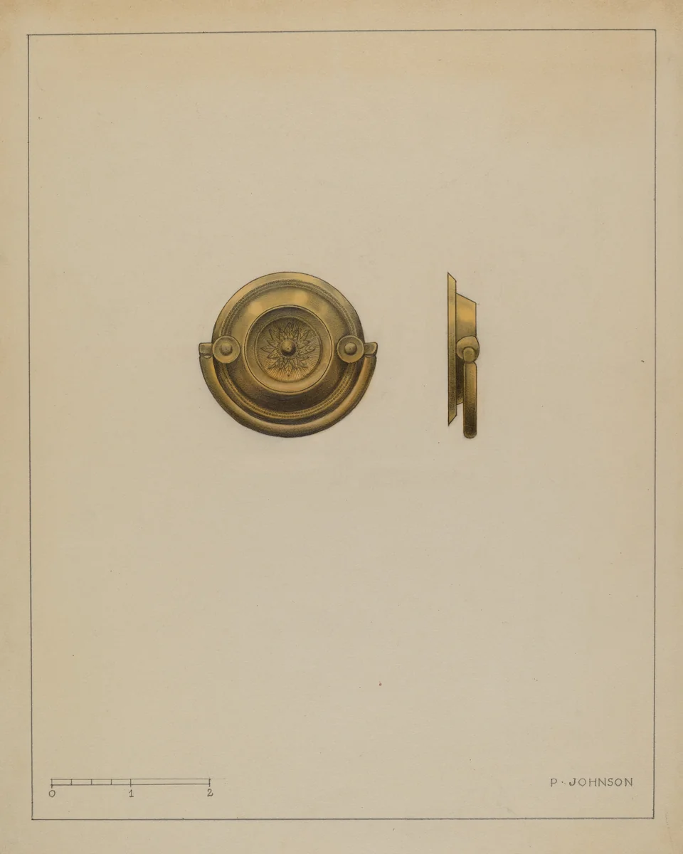 Drawer Pull by Philip Johnson, index of american design, 1936