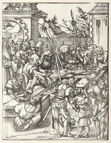 Martyrdom of St. Bartholomew by Lucas Cranach, print