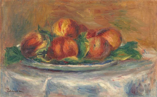 Peaches on a Plate by Auguste Renoir, painting, 1902-1905