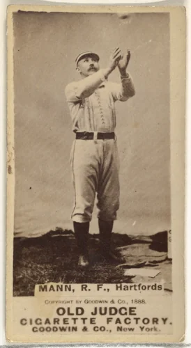 Fred J. Mann, Right Field, Hartford, from the Old Judge series (N172) for Old Judge Cigarettes by Goodwin & Company, photograph, 1888