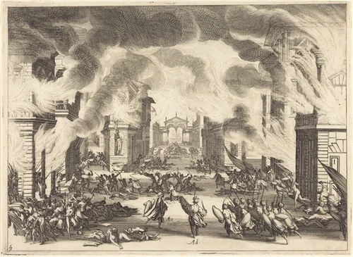 Il Solimano, Act V by Jacques Callot, print, 1620