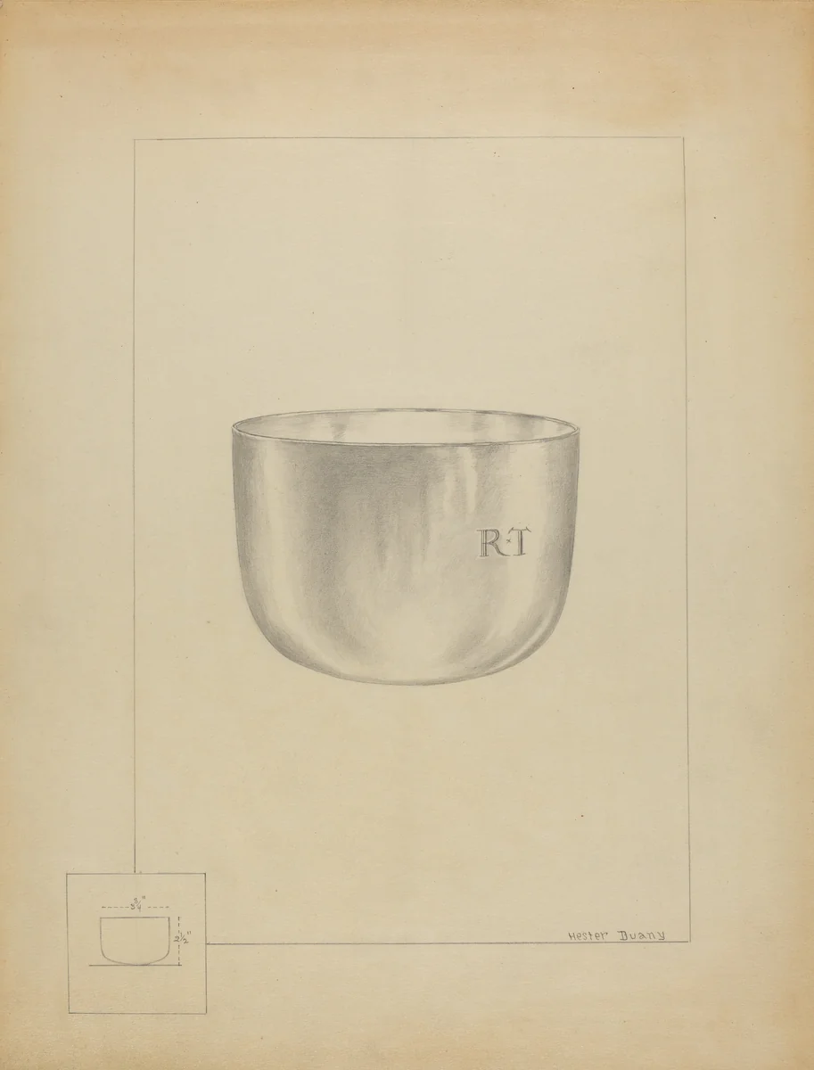 Silver Bowl by Hester Duany, index of american design, 1936