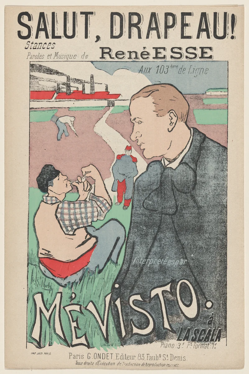 Salut, Drapeau! by Henri Gabriel Ibels, print, 1890-1895