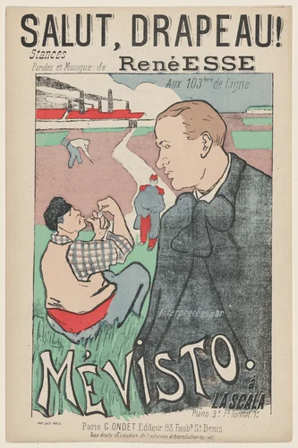 Salut, Drapeau! by Henri Gabriel Ibels, print, 1890-1895