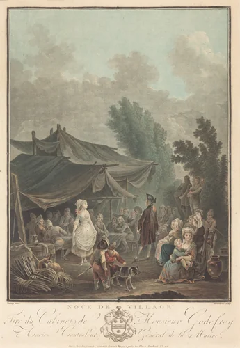 Noce de Village (Village Wedding) by Charles-Melchior Descourtis; Nicolas Antoine Taunay, print, 1785