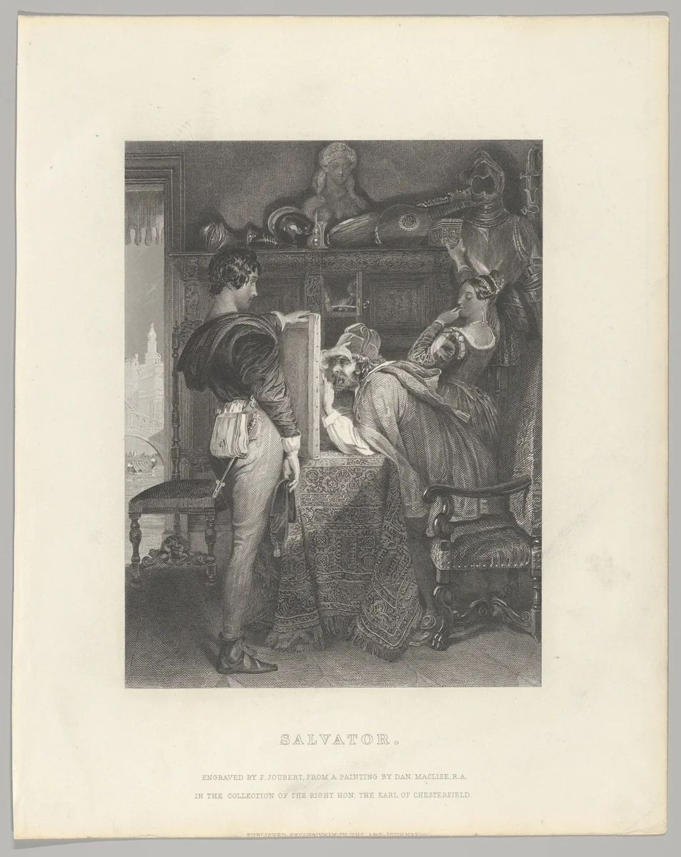 Salvator, from "The Art Union" (later "The Art Journal"), opposite p. 252 by Ferdinand Joubert, print, 1848