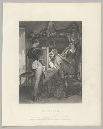Salvator, from "The Art Union" (later "The Art Journal"), opposite p. 252 by Ferdinand Joubert, print, 1848