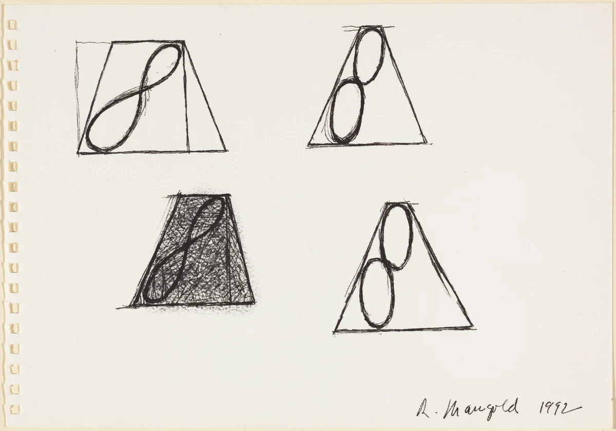 Untitled by Robert Mangold, drawing, 1992