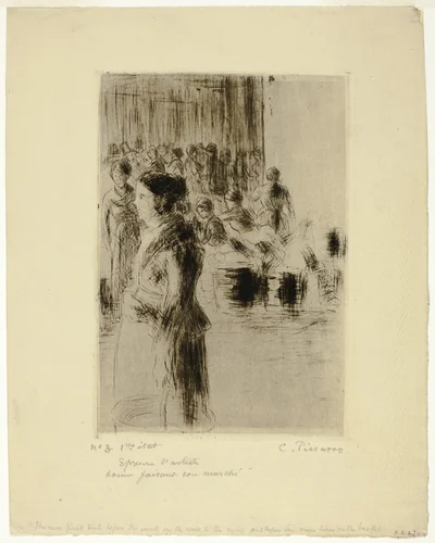 The Maid Shopping by Camille Pissarro, print, 1888