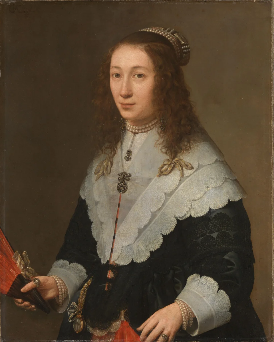 Catharina van Well (1626-1722), Wife of Guilliaam van Bleyswijk by Gerard van Kuijl, painting, 1640-1660