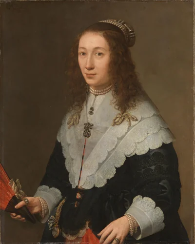 Catharina van Well (1626-1722), Wife of Guilliaam van Bleyswijk by Gerard van Kuijl, painting, 1640-1660