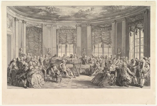 The Concert by Antoine-Jean Duclos, print, 1774