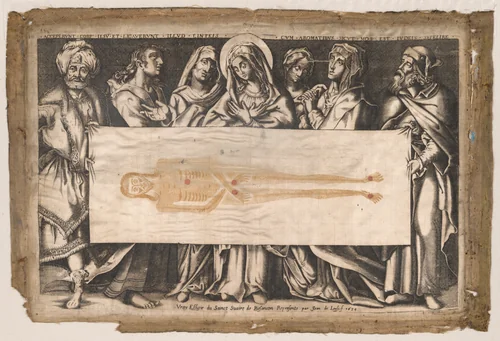 The Holy Shroud of Besançon by Jean de Loisy, print, 1634