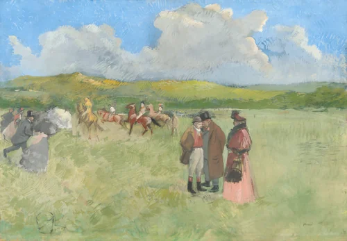 The Race Track by Jean-Louis Forain, painting, 1891