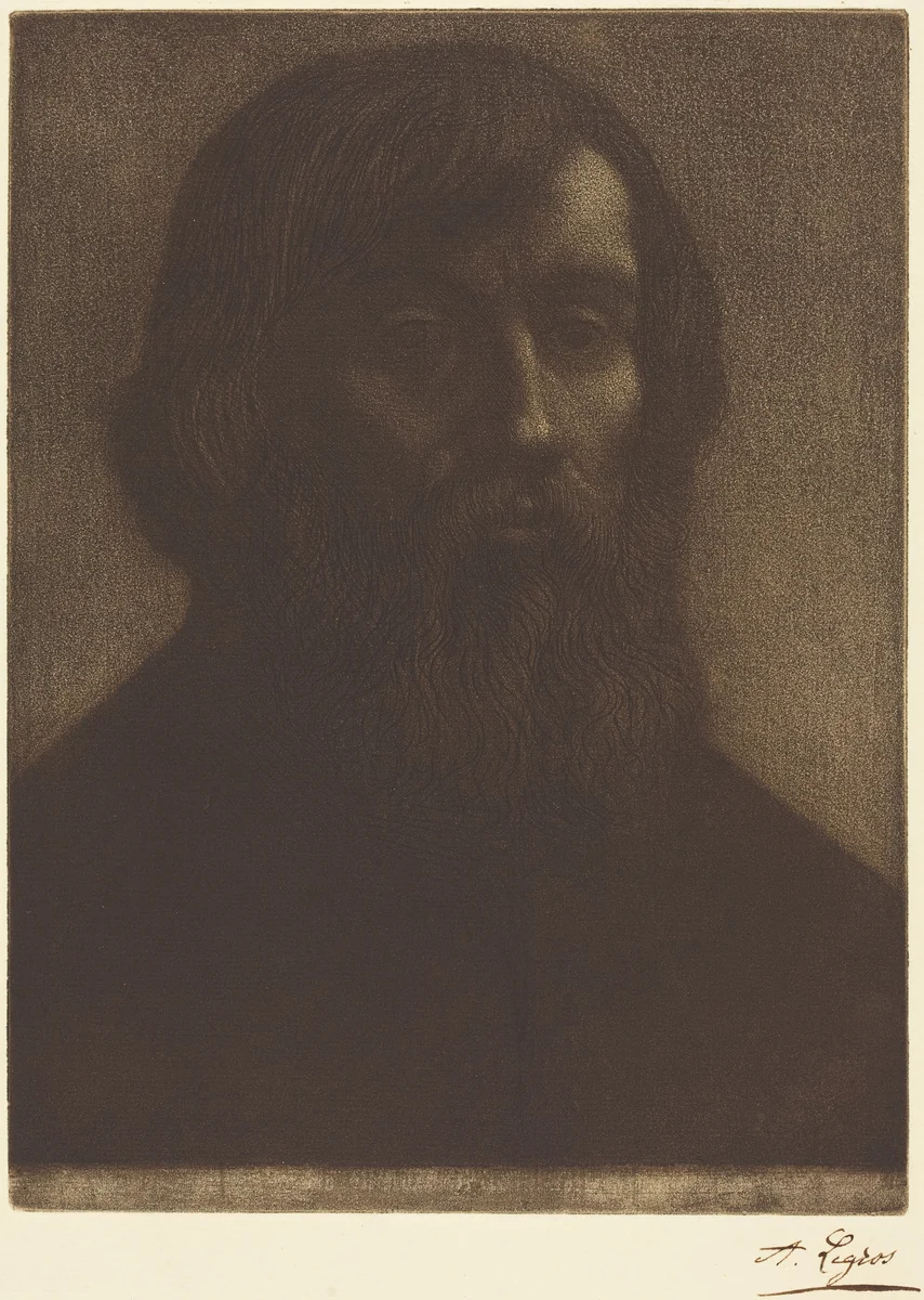 Poet (Le poete) by Alphonse Legros, print, 1837-1911