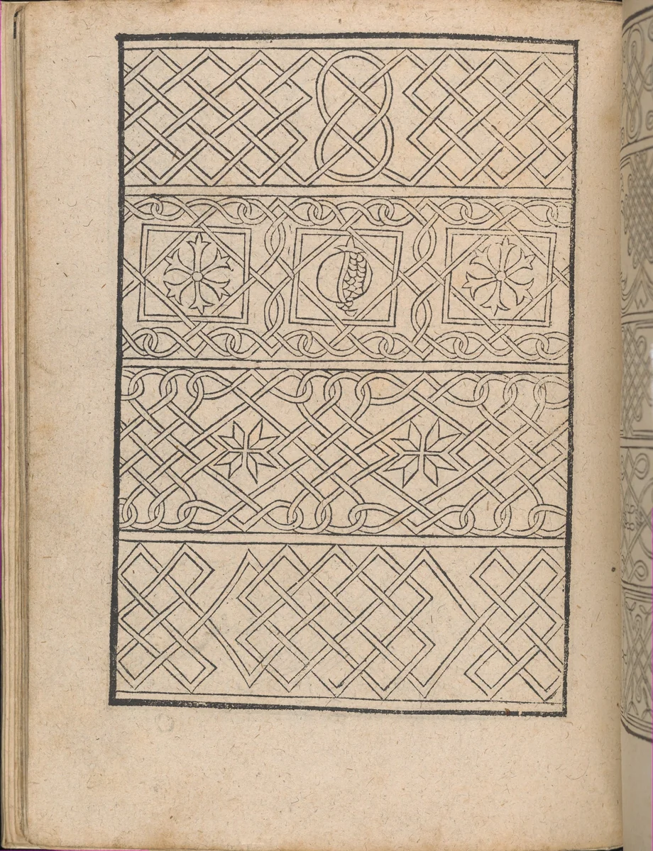 New Modelbüch allen Nägerin u. Sydenstickern (Page 9v) by Hans Hoffman, book, 1556
