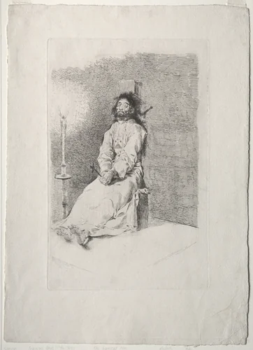 The Garroted Man by Francisco de Goya, print, 1778-1780
