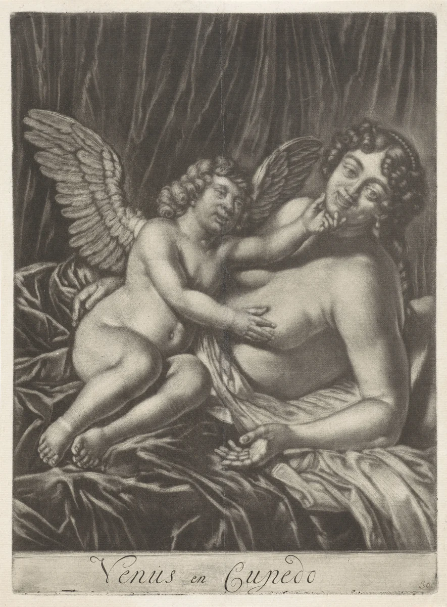 Venus en Amor by anonymous, print, 1683-1743
