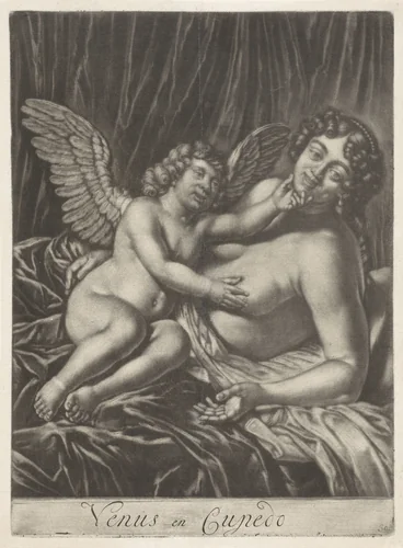 Venus en Amor by anonymous, print, 1683-1743