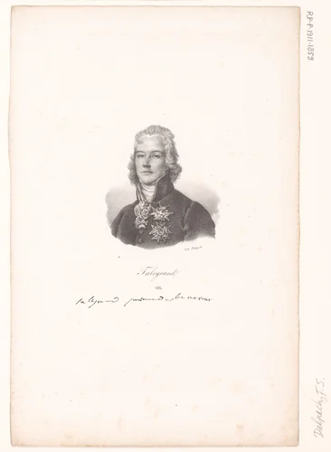 Portret van Charles-Maurice de Talleyrand by anonymous, print, 1818-1842
