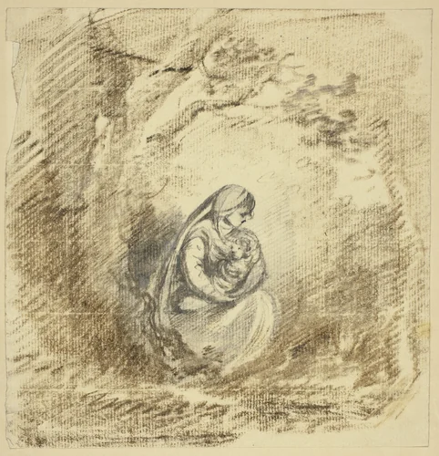 Mother and Child by Thomas Gainsborough, drawing, 1700-1799