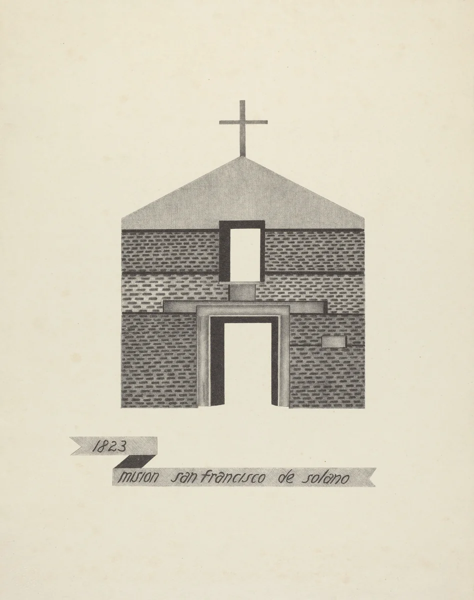 Mision San Francisco de Solano by James Jones, index of american design, 1935-1942