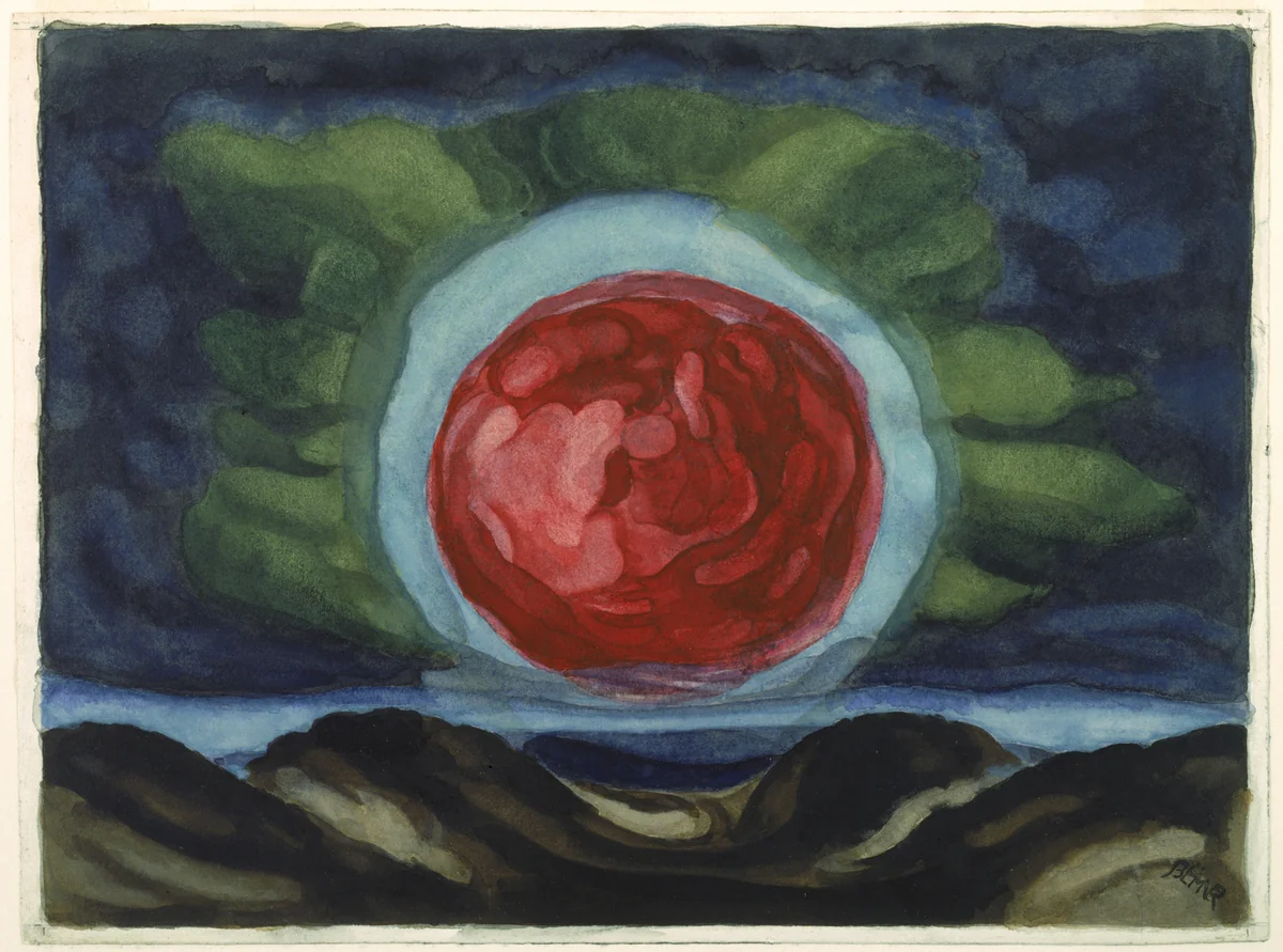 Sun Storm by Oscar Bluemner, drawing, 1927