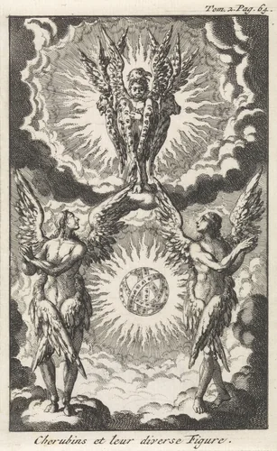 Verschillende cherubijnen by Jan Luyken, print, 1705