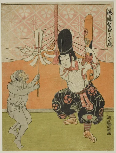 The Monkey's Quiver (Utsubo-zaru), from the series "Popular Kyogen Plays (Furyu kyogen asobi)" by Isoda Koryusai, print, 1768-1778