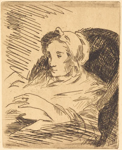 The Convalescent (La convalescente) by Edouard Manet, print, 1876-1878